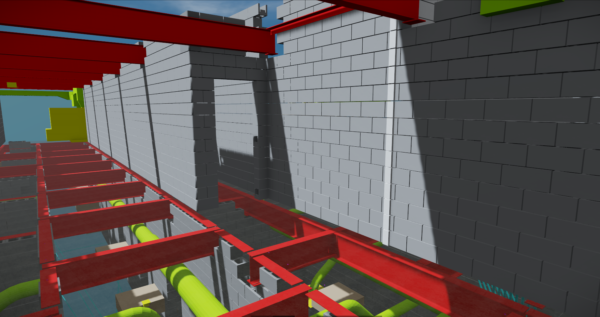 This shows modeling of exterior walls live coordination.