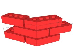 Image 1 Shown is a BIM brick layout. 